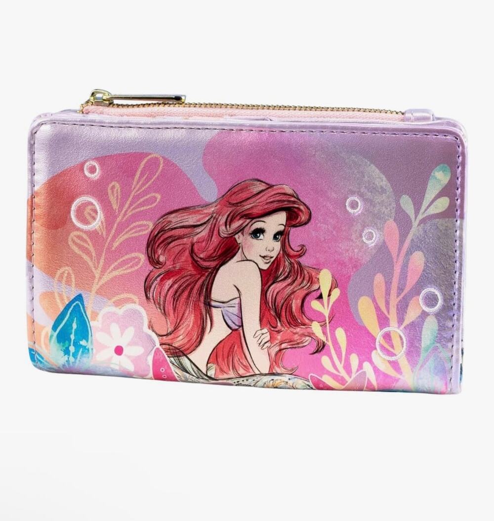 Loungefly Disney The Little Mermaid Ariel Soft Floral Wallet NWT
